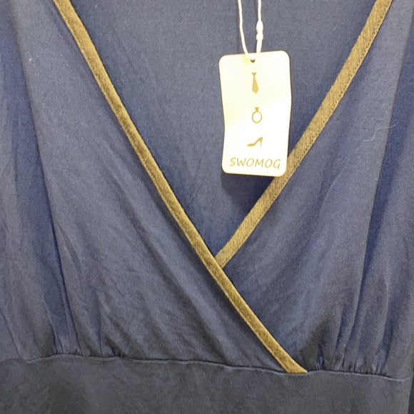 Swomog Blouse, 2X, Blue Shirt 👚 - Picture 3 of 7